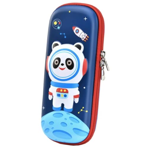 Estojos Infantis, Estojo Escolar com Design de Astronauta 3D Com 2 Divisórias, Escolar para Canetas para Escola, Meninos e Mulheres(Rosa)