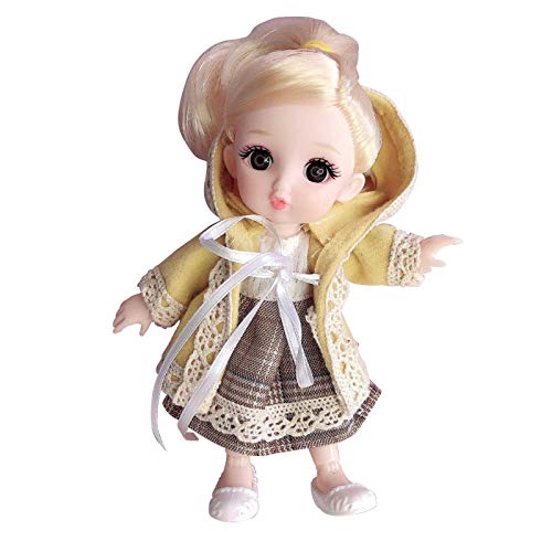 chengfang BJD Doll, 16CM 1/4 Princess Dolls, Ball Jointed Doll, Movable Joints BJD Princess Doll, BJD Doll Princess Toy, with Full Set Clothes Shoes Wig Makeup, Best Gift for Girls