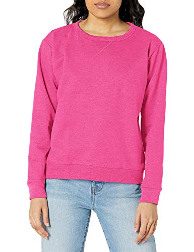 Hanes Women's EcoSmart Crewneck Sweatshirt, Sizzling Pink, Large