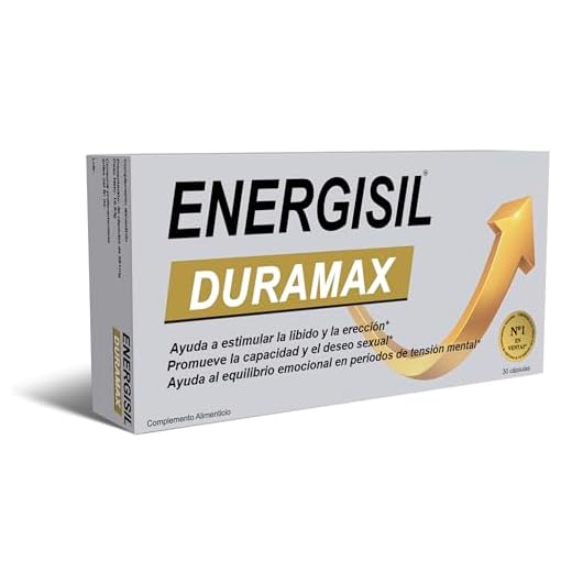 ENERGISIL® DURAMAX – 30 Cápsulas con Ginseng, Ashwagandha, Tribulus, Crocus Sativus, Zinc y Selenio – Complemento Alimenticio para Libido y Equilibrio Emocional Masculino