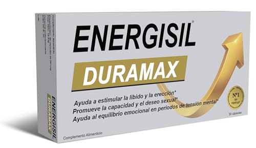 ENERGISIL® DURAMAX – 30 Cápsulas con Ginseng, Ashwagandha, Tribulus, Crocus Sativus, Zinc y Selenio – Complemento Alimenticio para Libido y Equilibrio Emocional Masculino