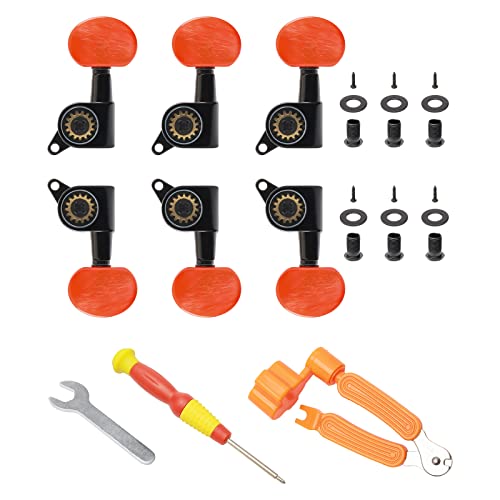Chevilles d'accordage pour guitare lot de 6 mécaniques 3L3R pour jouer sans fausse note