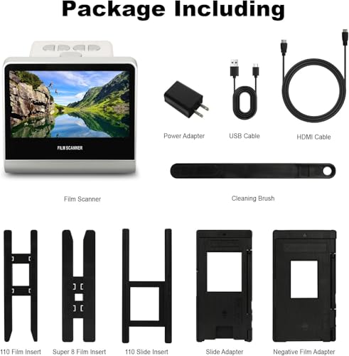 Scanner de filme de 22 MP com tela LCD de 12 polegadas, filme negativos digitais e digitalizador de