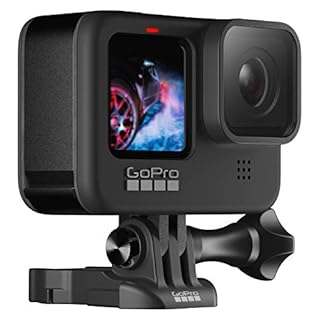 GoPro HERO9 - Fotocamera sportiva impermeabile con schermo LCD anteriore e touch screen posteriore, video 5K Ultra HD, foto da 20 MP, streaming live 1080p, webcam, stabilizzazione, nera