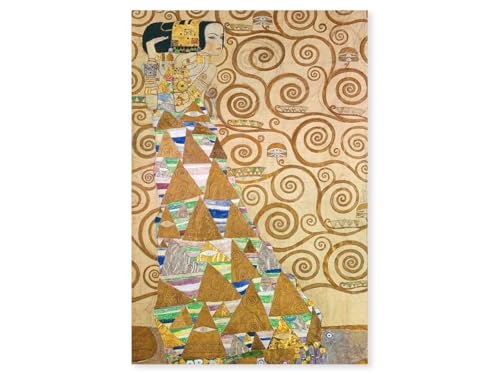 Hexoa Tableau célèbre Klimt Expectation - Made in France - Toile imprimée 30x45