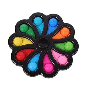 JIJK Sensorische Fidget Spinner Baby Toys, Fidget Popper Handheld Flower Push Bubble Stress Relief Vinger Toys…
