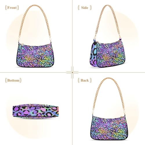 Image of Shoulder Bags for Women Animal Zebra Leopard Cheetah Tiger Print Hobo Tote Handbag Small Clutch Purse with Zipper Closure