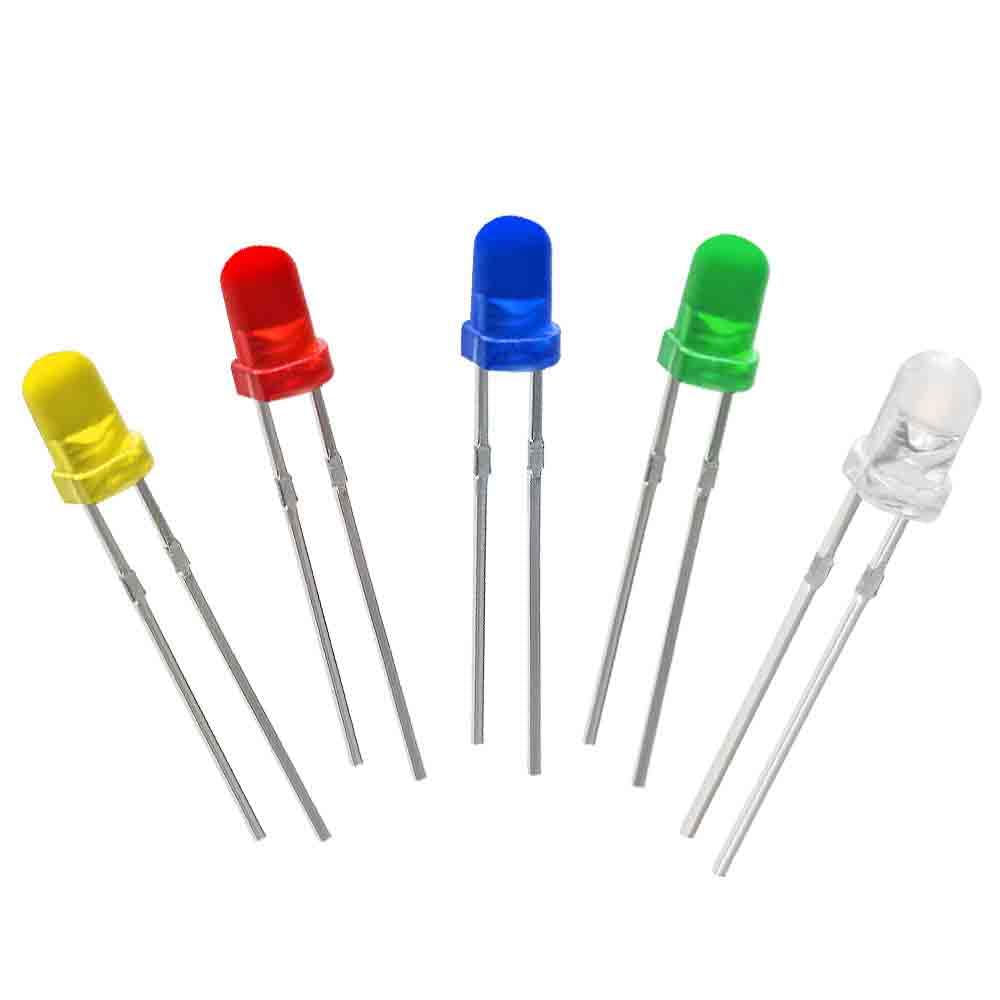 Led Diodes Light Kits, 100 Pcs 3MM Led Light Emitting Diode, Red-Red Diodes Lights Kit, Led Lamp Lighting for DIY Science Experiment, Circuit Board, Indicator Light, Science Experiments