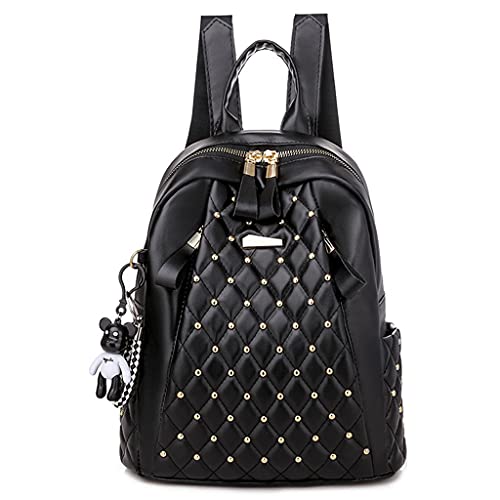 Mini PU Packpack Frauen Mädchen Mode Nieten Wasserdicht Leder Rucksack Casual Daypack Schultertasche 2 Farben Lady Rucksack Reise Lady Rucksack Reise Lady Rucksack Damen Rucksack Kleine Damentasche Cover