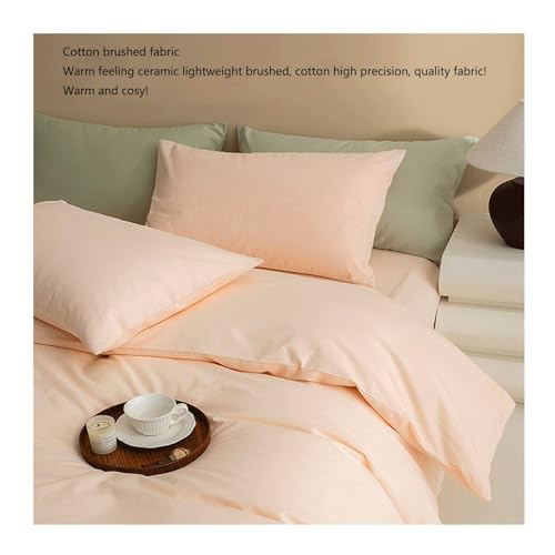 Housse de couette en coton doux ensemble complet pour lit 4 pièces - 4