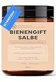 Bienengiftsalbe hochdosiert (kühlend & wärmend): Bee Venom Bienengiftcreme + 9 Kräuterextrakte: Manuka, Bienenwachs, Aloe Vera & Eukalyptus; Made in Germany; Pflegt Falten, Warzen & Arthrose (1x100g)