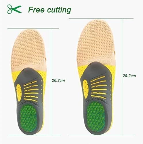 EDDGE Solette Ortopediche Plantari Piede Piatto Salute Suola Pad for Scarpe Inserto Arch Support Pad for fascite Plantare Piedi Solette for la Cura (Size : L)