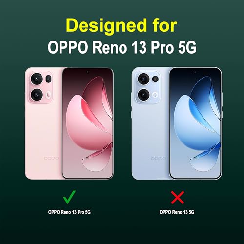 Image of Zapcase Back Case Cover for Oppo Reno 13 Pro 5G | Compatible for Oppo Reno 13 Pro Back Cover | Liquid Silicon Magic Case with Camera Protection | Dark Green