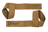 Gunsmith Fitness Gym Lifting Straps - Premium Wrist Straps Weightlifting - Anti Slip Powerlifting & Bodybuilding Weight Lifting Straps for Deadlifting (Brown)