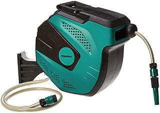 Amazon Basics Auto-Rewindable Wall-Mounted Reel with Hose, 15 m