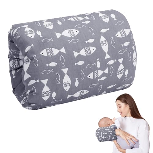 Invalidism Cozy Cradle Pillow, Breastfeeding Arm Pillow for Baby Nursing, Soft Cotton Slip-on Feeding Head Support Pillow for Mother, Baby Nursing Arm Breastfeeding Pillow