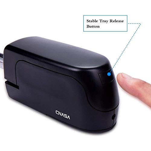 CNASA Heavy Duty Electric Stapler, Portable Full Strip Staple Capacity 20 Sheets Jam-Free for Office,Professional,Classroom School and Home Use,Black Battery Operated or AC Adapter（Included） - Thumbnail 4