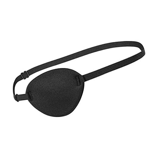 SUPVOX Parches de ojo negro Parches de ojo de pirata ajustables para tratar la ambliopatía ocular perezosa para adultos y niños