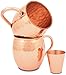 Moscow Mule Copper Mugs – Gift Set of 2 16 oz with Shot Glass – 100% Pure Copper Mugs without Extra Metals – Perfect Quality – Perfect Gift for any Occasion – Hammered Mug – by ZAFMANN