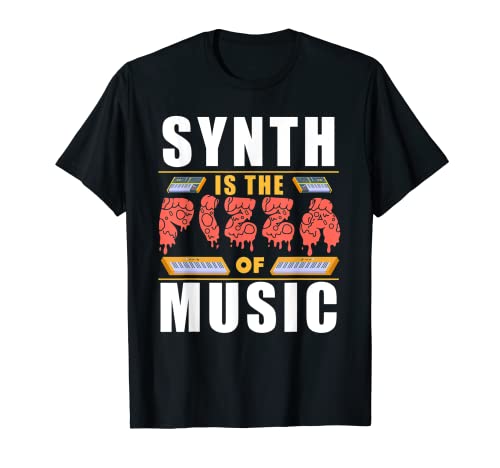 Synth est la pizza de la musique Synth Pop Musiciens drôles T-Shirt