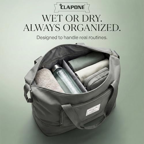 Image of CLAPONE 41 Litre Expandable Nylon Travel Bags for Women /Duffle Bags for Women Luggage /Foldable Vanity Travelling Handbags /Waterproof Hand Bag for Ladies Personal Items (Grey)
