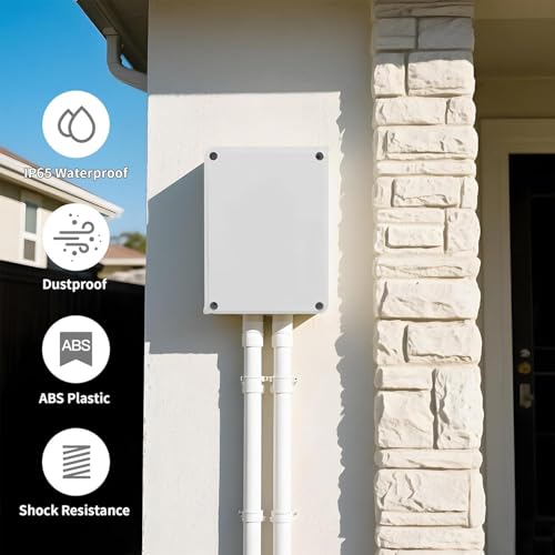Boîte de jonction électrique extérieure étanche avec housse de protection à vis