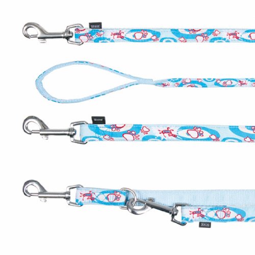 Trixie Modern Art Leine Paws Für Kleine Hunde – 1,20 M Länge, 15 Mm Breit, In Blau