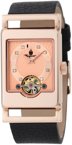 Preisvergleich Produktbild Burgmeister Armbanduhr für Damen mit Analog Anzeige, Automatik-Uhr und Lederarmband - Wasserdichte Damenuhr mit zeitlosem, schickem Design - klassische, elegante Uhr für Frauen - BM510-362 Delft