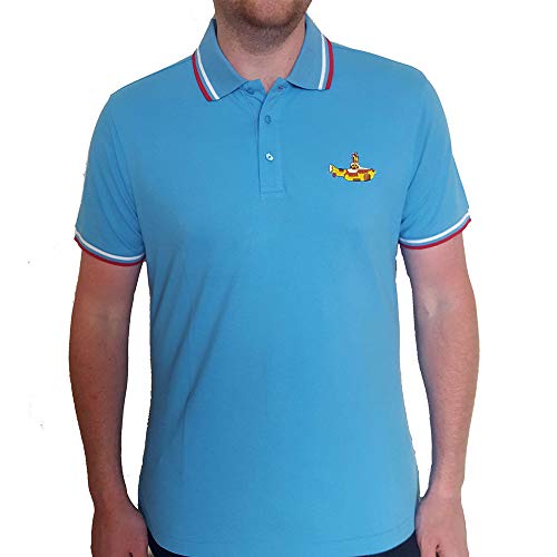 The Beatles Chemise polo -M- Yellow Submarine Bleu - Les Beatles, Paul McCartney, John Lennon, RIngo Starr, George Harrison The Beatles Chemise polo -M- Yellow Submarine Bleu