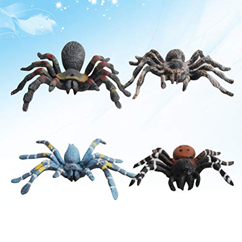 Brinquedo de insetos de plástico de aranha com simulação de Halloween BESTOYARD Aranhas, Aranhas, Re