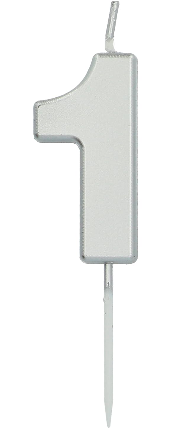 Silberne Ziffern-Kerze „0“ – 5 Cm Hohe Geburtstagskerze Für Kuchen & Torten