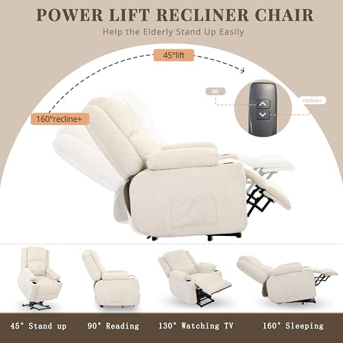 Sillón Relax Plegable Tela Corduroy Crema miniatura 4