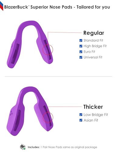 Image of BLAZERBUCK Replacement Nose Pads Nose Piece for Oakley Activate OX8173 Eyeglass - Standard Purple