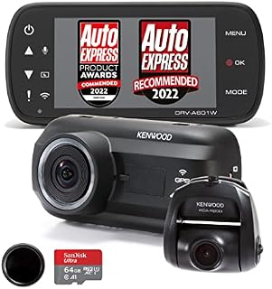 KENWOOD DRV-A601W Dash Cam & KCA-R200 Rear View Camera Bundle