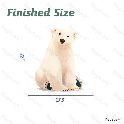 Vinilo Decorativo Oso Polar Sentado 44x60 cm miniatura 5