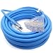 50-ft Extreme 12/3 Heavy Duty 3-Outlet Lighted SJEOW Very-Flexible Cold-Weather Oil-Resistant Rubber Extension Cord By Watt's Wire - 12-Gauge Rugged 15-Amp Three-Prong Power-Cord (50 foot 12-Awg)