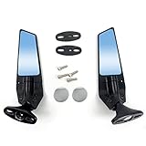 Motorcycle Rearview Mirror Winglet Wind Wing Adjustable Compatible with KAWASAKI Ninja 400 Ninja 650 ZX10R ZX6R ZX-636 2018-2022 Rotating Stealth Side Mirror Multi-angle Anti-glare lens - Large Mirror
