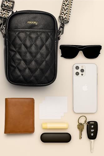 Image of Alldaily Small Crossbody Bag for Women Vegan Leather Phone Purse with Card Slots