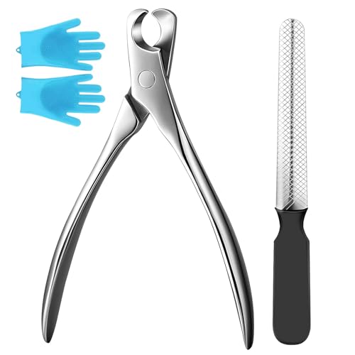 SneiDr Profi Krallenschere Für Hunde und Katzen Edelstahl Hochwertig und Scharf Tier Nagelknipser Mit Nagelfeile und Silikonhandschuh mit Borsten für Katzen Hunde Pflege Anfänger sicher zu Hause