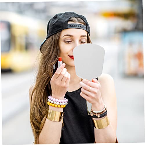 ADOCARN Vaidade de plástico à mão para uso ao ar livre barbeiros compactos beleza para espelhos mulh