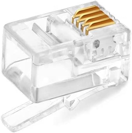 RJ11/14 Connector Male 6P2C Pack of 4