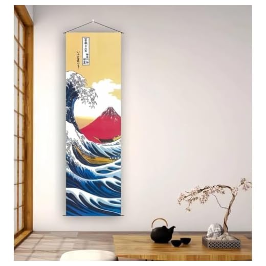 Japanese Wall Art Scroll of Great Wave