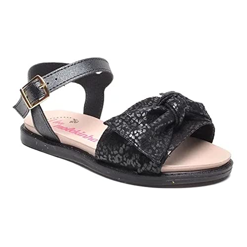 Sandália Molekinha Infantil Meninas, Onça Preto, 25