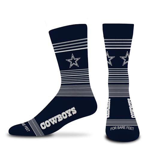 For Bare Feet Unisex Dallas Cowboys Gradient Stripes Crew Socks