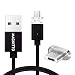MAGNITTO 3.3 Feet Premium Compact Magnetic Braided USB Charging Cable for Samsung Galaxy S2 S3 S5 S4 S6 S7, Note 2/3/4/5,LG G4 G3, Sony Xperia Z5, HTC, Fast Charging Data Transfer Cord Android (Black)