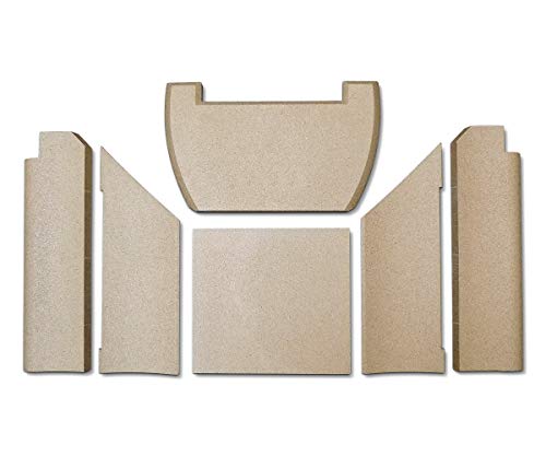 Habillage de foyer pour poêles à cheminée 660T de Contura - vermiculite - 6 pièces