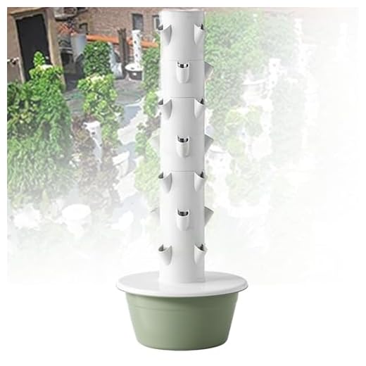 Aeroponic Tower Vertical Farming Tower hydroponics Growing System kit Vertical Garden Tower,Indoor Vertical Garden for Herbs Vegetables and Fruits (Green, 12Layers)