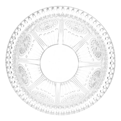 BESTonZON 復古浮雕ガラスボウル クリアサラダボウル 多機能デザート皿 飲食用食器 清潔簡単調理器具