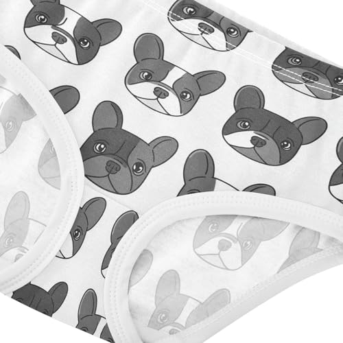 Girls Underwear Soft Cotton French Bulldog Kids Panties in Sizes 2/3t, 4t, 5t, 6 and 84