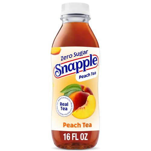 Image of Snapple Zero Sugar Peach Tea, 16 fl oz Recycled Plastic Bottle